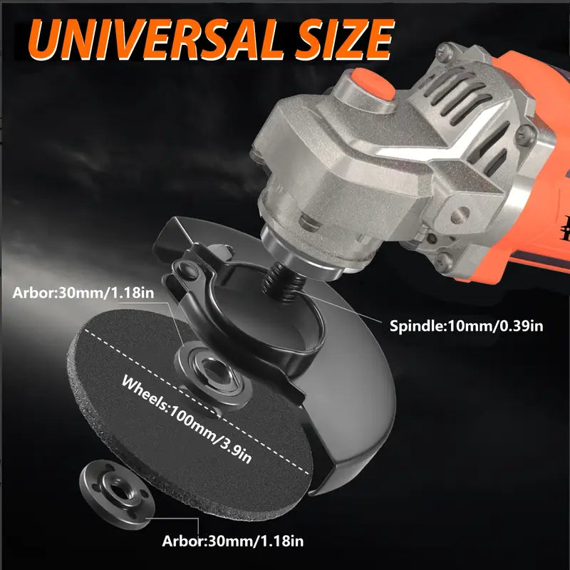 Brushless Motor Angle Grinder Cordless With Battery And Extensive Accessories, A Multi-purpose Machine, No Load Speed: 11000r/min,