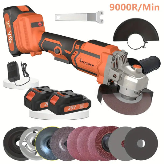 Brushless Motor Angle Grinder Cordless With Battery And Extensive Accessories, A Multi-purpose Machine, No Load Speed: 11000r/min,