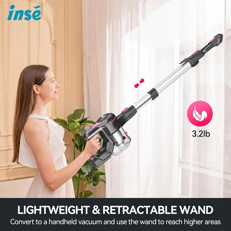 INSE N5 Vacuum Cleaners For Home Cordless, 32Kpa, 6-in-1 Rechargeable Powerful Handheld Vacuum Cleaner, Detachable Battery,