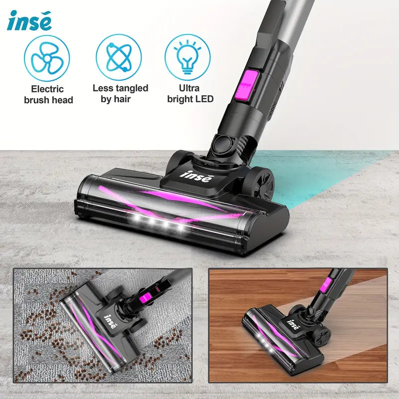 INSE N5 Vacuum Cleaners For Home Cordless, 32Kpa, 6-in-1 Rechargeable Powerful Handheld Vacuum Cleaner, Detachable Battery,
