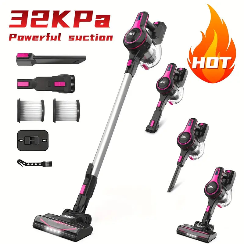 INSE N5 Vacuum Cleaners For Home Cordless, 32Kpa, 6-in-1 Rechargeable Powerful Handheld Vacuum Cleaner, Detachable Battery,