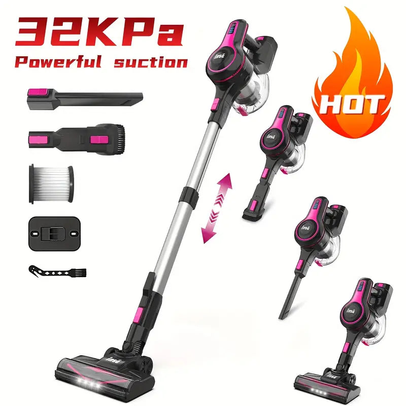 INSE N5 Vacuum Cleaners For Home Cordless, 32Kpa, 6-in-1 Rechargeable Powerful Handheld Vacuum Cleaner, Detachable Battery,