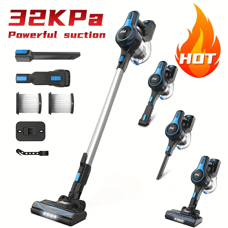 INSE N5 Vacuum Cleaners For Home Cordless, 32Kpa, 6-in-1 Rechargeable Powerful Handheld Vacuum Cleaner, Detachable Battery,